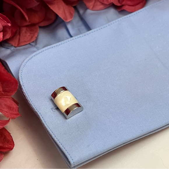 Elegant Silver and Mother of Pearl 3 Pcs Set Cufflinks & Tie Clip - Picture 11 of 17